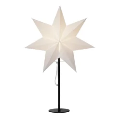 Staande ster Mixa, metaal/papier zwart/wit