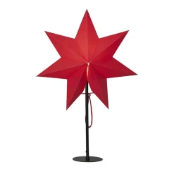 Staande ster Mixa, metaal/papier zwart/rood