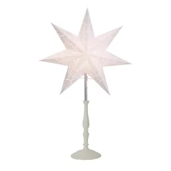 Staande ster romantiek met houten frame, wit