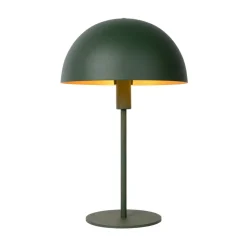 Stalen tafellamp Siemon, Ø 25 cm, groen