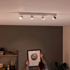 Star 4-lamps LED plafondspot wit, warmglow