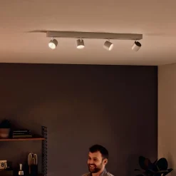 Star 4-lamps LED plafondspot wit, warmglow