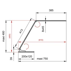 Starglass LED bureaulamp met glazen voet
