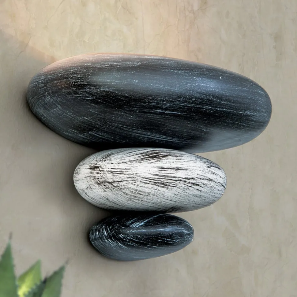 Steenimitatie - wandlamp LITICA, grijs