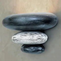 Steenimitatie - wandlamp LITICA, grijs