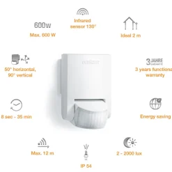 STEINEL IS 130-2 bewegingsmelder wit
