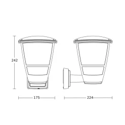 STEINEL L 10 buitenwandlamp zwart