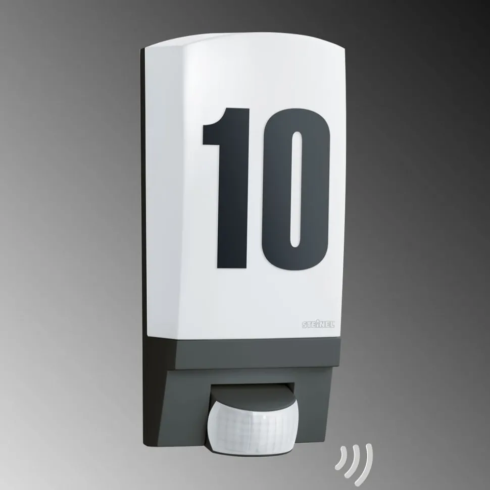 STEINEL L 1 huisnummer lamp met sensor zwart