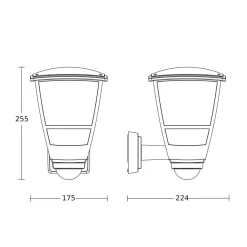 STEINEL L 10 S Buitenwandlamp met sensor zwart