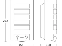 STEINEL L 12 S sensor-buitenwandlamp, antraciet