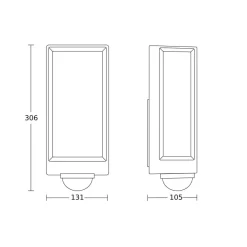 STEINEL L42 SC LED buiten wandlamp sensor antraciet