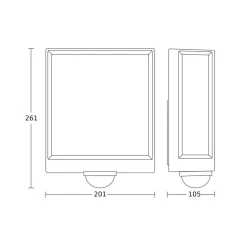 STEINEL L40 SC LED buitenwandlamp sensor antraciet