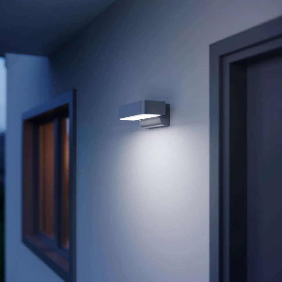 STEINEL LED-buitenwandlamp L 800 SC, sensor, zilver