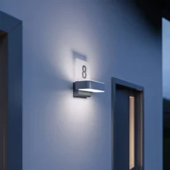 STEINEL LED-buitenwandlamp L 820 SC, sensor, zilver