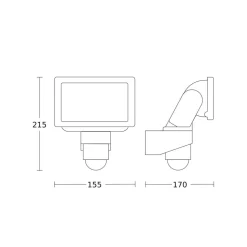STEINEL LS 150 S buitenwandspot sensor wit