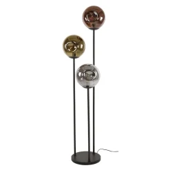 Stellar vloerlamp, 3-lamps, glas, metaal, veelkleurig