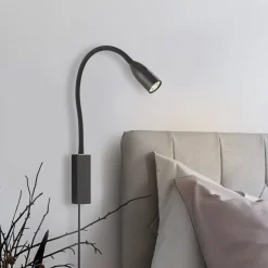 Sten LED wandlamp met gebarenbediening, zwart