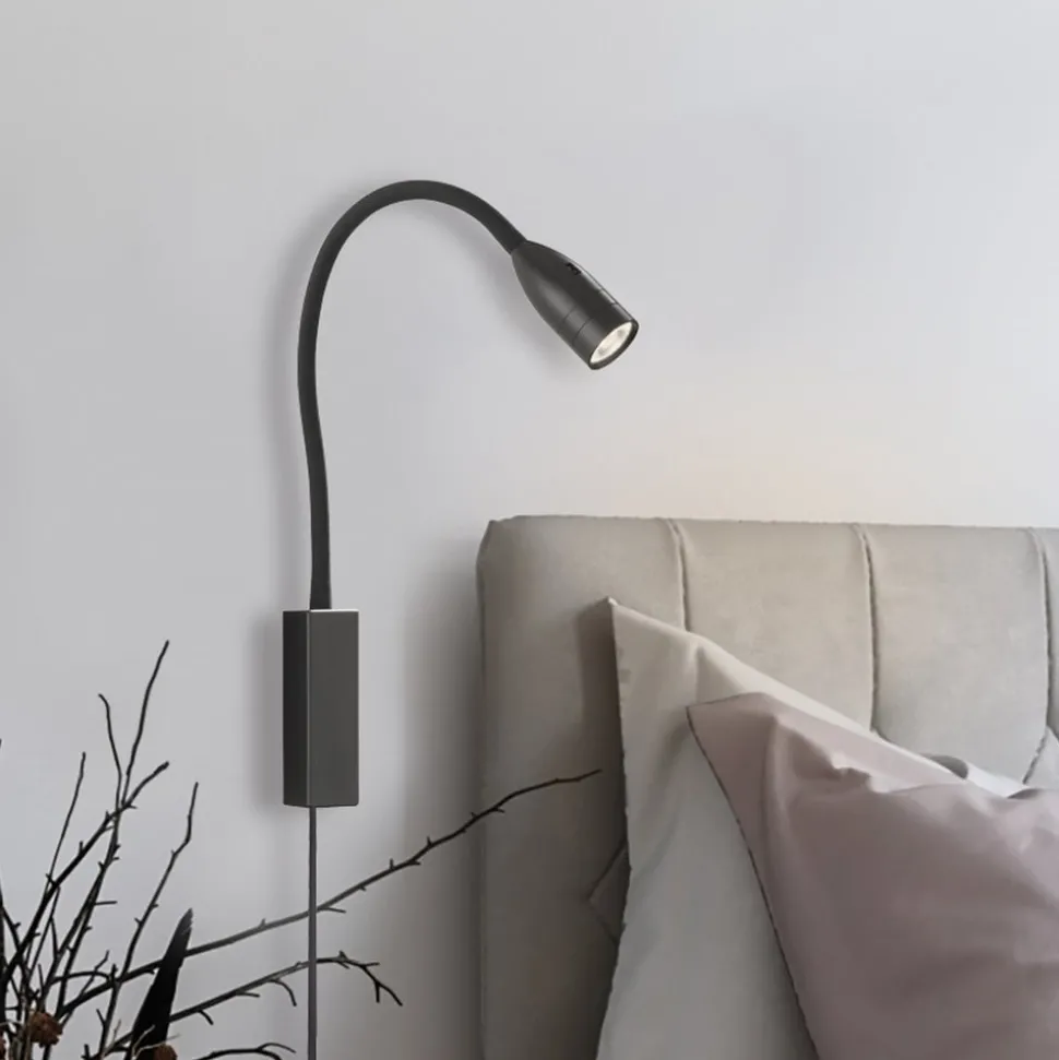 Sten LED wandlamp met gebarenbediening, zwart