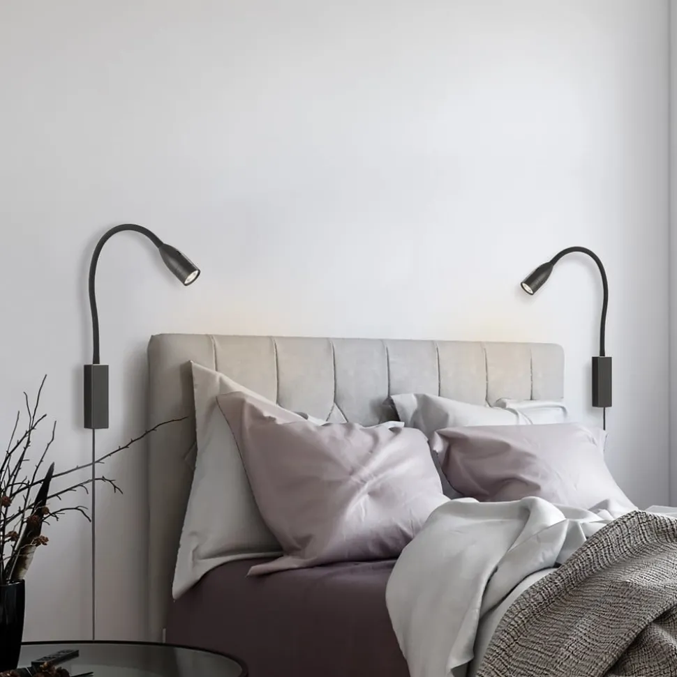 Sten LED wandlamp met gebarenbediening, zwart