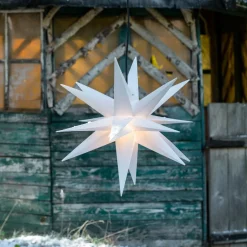 Ster Ganesha 28-puntig voor buiten in het wit