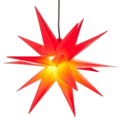 Ster Ganesha 18-puntig voor buiten in het rood