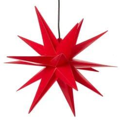 Ster Ganesha 18-puntig voor buiten in het rood