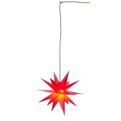 Ster Ganesha 18-puntig voor buiten in het rood