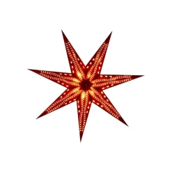 Sterntaler fluweel papieren ster, Ø 75 cm rood