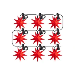 Sterntaler LED venster-sterrenketting IP44 rood