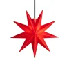 STERNTALER LED-ster, rood, Ø 11 cm, 9 punten, IP44, batterij