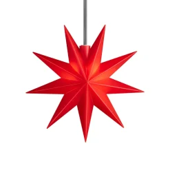 STERNTALER LED-ster, rood, Ø 11 cm, 9 punten, IP44, batterij