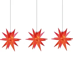 STERNTALER Lichtketting Ster, rood, Ø 12 cm 18-tandig 3-lamps.
