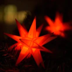 STERNTALER Lichtketting Ster, rood, Ø 12 cm 18-tandig 3-lamps.