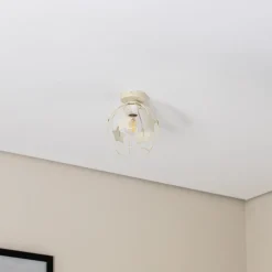 Sterren plafondlamp, zandkleurig, metaal, Ø 21 cm