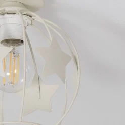 Sterren plafondlamp, zandkleurig, metaal, Ø 21 cm