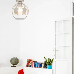 Sterren plafondlamp, zandkleurig, metaal, Ø 21 cm