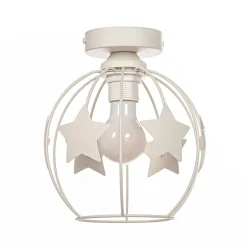 Sterren plafondlamp, zandkleurig, metaal, Ø 21 cm