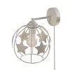 Sterren wandlamp, zandkleurig, metaal, Ø 21 cm, stekker