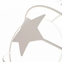 Sterren wandlamp, zandkleurig, metaal, Ø 21 cm, stekker