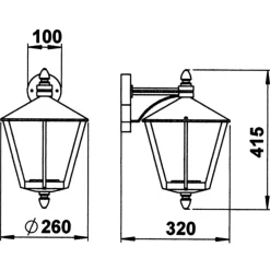 Stijlvolle buitenwandlamp 665 W