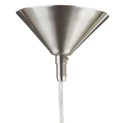 Stijlvolle opaalglas-hanglamp LOISA - nikkel