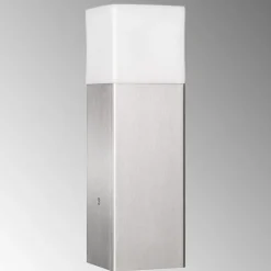 Stijlvolle sokkellamp Linus van roestvrij staal