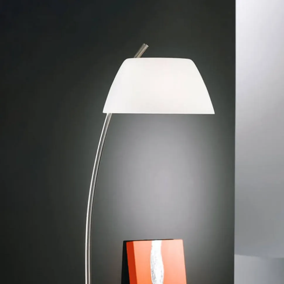 Stijlvolle vloerlamp Malmö, nikkel