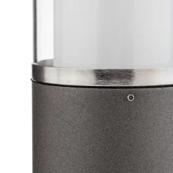 Stijlvolle zuillamp Elvio met bewegingssensor