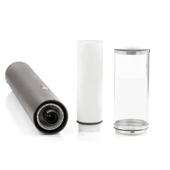 Stijlvolle zuillamp Elvio met bewegingssensor