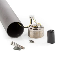 Stijlvolle zuillamp Elvio met bewegingssensor