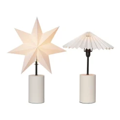 Stila tafellamp, wit, papier/hout, ster en kap