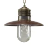 Stoere buiten hanglamp Klaus messing/koper