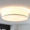 Stoffen plafondlamp Gordana in wit, 57 cm