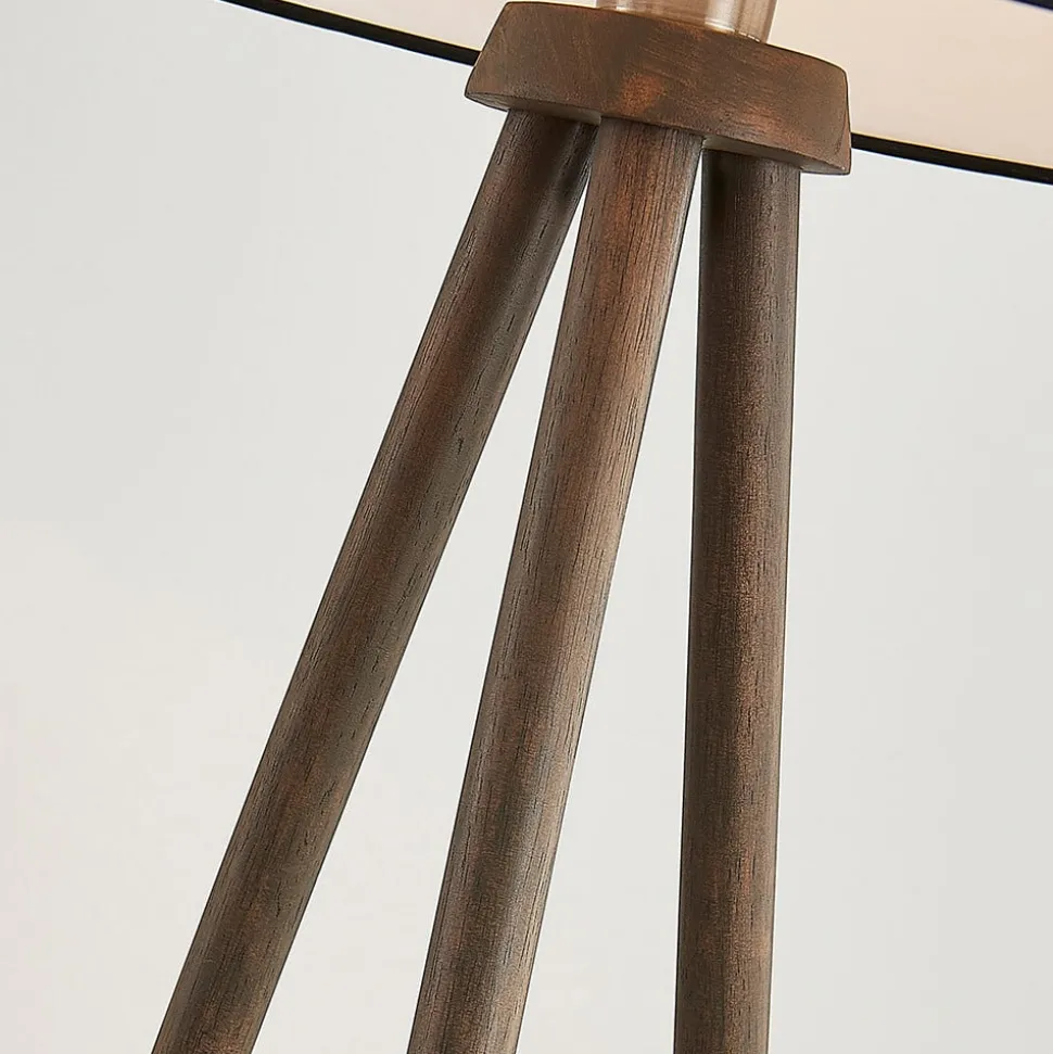 Stoffen vloerlamp Majken - donkergrijs/zwart